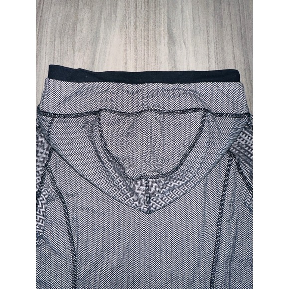 W1 Lululemon Think Fast Hoodie Heathered Herringbone Silver Spoon Black Women 4 - Picture 8 of 9